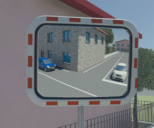 Oglinda Stradala DNC, Reflectorizanta, Dimensiune Mare, 100 x 80cm