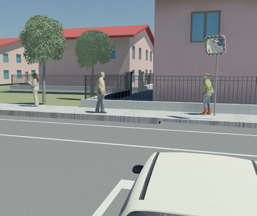 Oglinda Stradala DNC, Reflectorizanta, Dimensiune Mare, 100 x 80cm