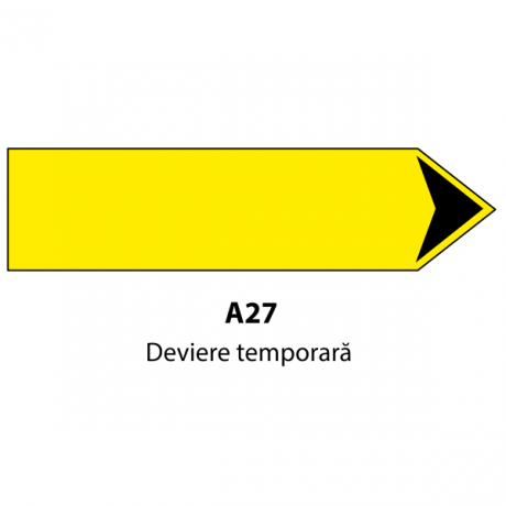 Deviere temporara U27, Indicator rutier | Semn de circulatie