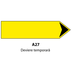 Deviere temporara U27, Indicator rutier | Semn de circulatie