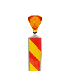Baliza Directionala 18kg + Lampa PREMIUM De Semnalizare Cu Lumina Intermitenta Galbena