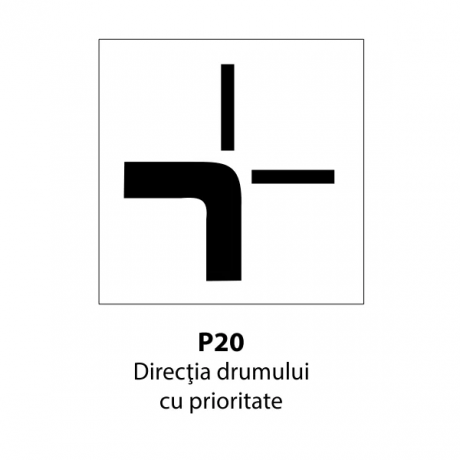 Directia drumului cu prioritate P20, Indicator rutier | Semn de circulatie