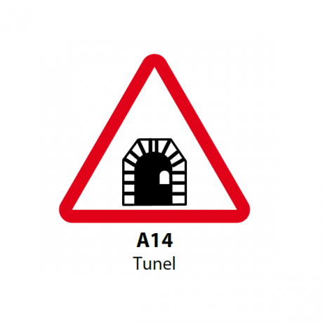 Tunel A14, Indicator rutier | Semn de circulatie