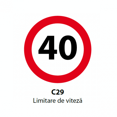 Limitare de viteza 40km, Indicator rutier | Semn de circulatie