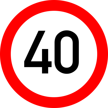 Limitare de viteza 40km, Indicator rutier | Semn de circulatie