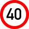 Limitare de viteza 40km, Indicator rutier | Semn de circulatie