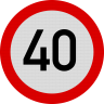 Limitare de viteza 40km, Indicator rutier | Semn de circulatie