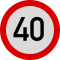 Limitare de viteza 40km, Indicator rutier | Semn de circulatie