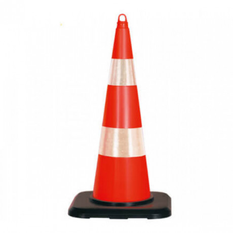 Con De Semnalizare Rutiera, inaltime 90cm, 2 folii reflectorizante, baza cu greutate