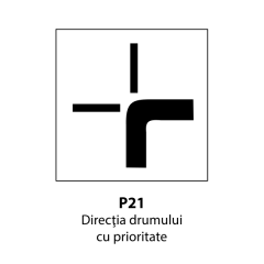 Directia drumului cu prioritate P21, Indicator rutier | Semn de circulatie