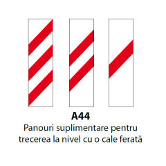 Panouri suplimentare pentru trecerea la nivel cu o cale ferata, Indicator rutier | Semn de circulatie