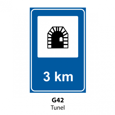 Tunel G42, Indicator rutier | Semn de circulatie