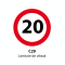 Limitare de viteza 20km, Indicator rutier standard