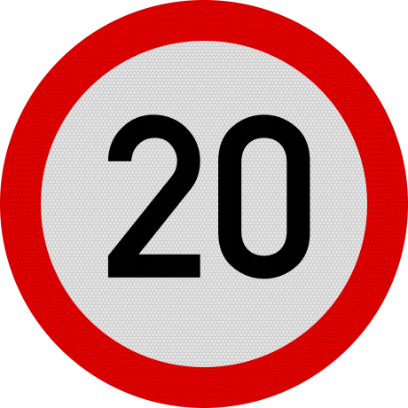 Limitare de viteza 20km, Indicator rutier | Semn de circulatie