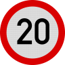 Limitare de viteza 20km, Indicator rutier | Semn de circulatie