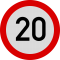 Limitare de viteza 20km, Indicator rutier | Semn de circulatie
