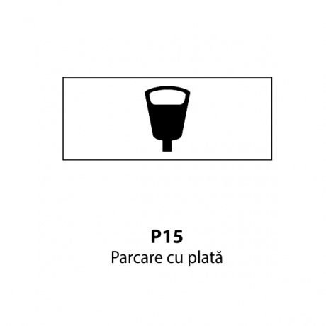Parcare cu plata P15, Indicator rutier | Semn de circulatie