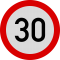 Indicator Limitare Viteză 30km (C29) - Semn de Circulație Metalic 60cm