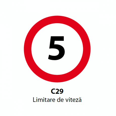 Limitare de viteza 5km, Indicator rutier | Semn de circulatie