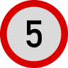 Indicator Limitare Viteză 5km (C29) - Semn de Circulație Metalic 60cm