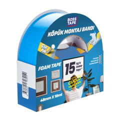 Bandă de Montaj Dublu Adezivă din Spumă pentru Accesorii de 15kg, 48mm x 10m