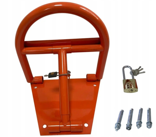 Blocator Parcare Manual, inchidere cu lacat, Portocaliu